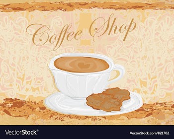 Cup of coffee with abstract design elements vector image