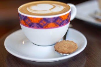 Cup of Latte on Saucer
