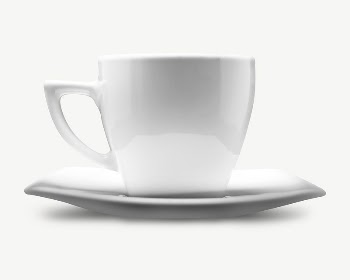 Cup & saucer collage element, | Free PSD - rawpixel