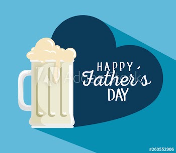cup with heart card to fathers day celebration