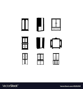 cupboard modern silhouette set design