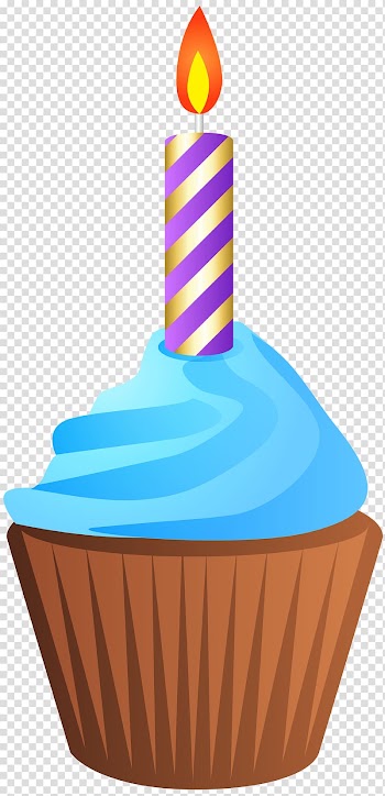 Cupcake and candle art, Muffin Birthday cake , Birthday Muffin with Candle transparent background PNG clipart