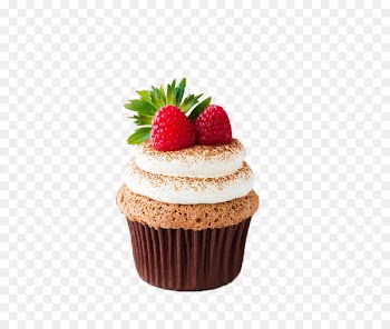 Cupcake Angel food cake Icing Cream Milk - Strawberry Cake 