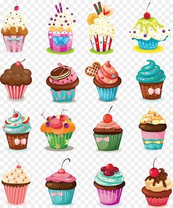 Cupcake Birthday cake Icing Muffin Cartoon - Cream cake cup vector material 