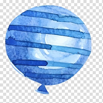 Cupcake Birthday cake, Watercolor blue balloons transparent background PNG clipart