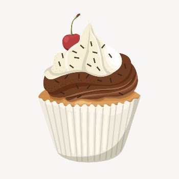 Cupcake collage element, cute cartoon | Free Vector Illustration - rawpixel