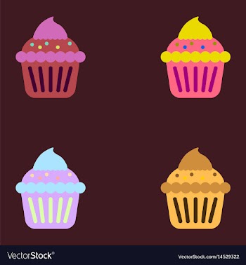 Cupcake collection vector image