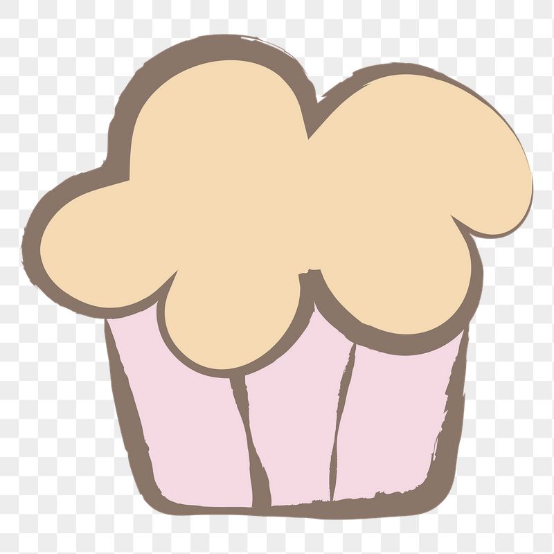 Cupcake dessert png sticker, pastel | Free PNG Illustration - rawpixel