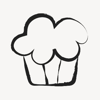 Cupcake dessert sticker, cute doodle | Free PSD Illustration - rawpixel