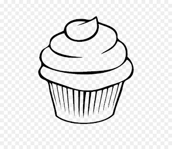 Cupcake Drawing Line art Watercolor painting Clip art - Cupcake Line Drawing 