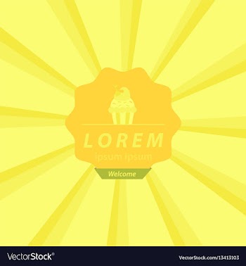 Cupcake flyer welcome banner design vector image