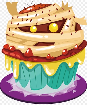 Cupcake Halloween cake Birthday cake - Cup cake vector 