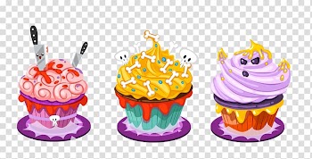 Cupcake Halloween cake Candy corn , Halloween cake transparent background PNG clipart