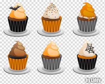Cupcake Halloween cake Muffin Food, cup cake transparent background PNG clipart