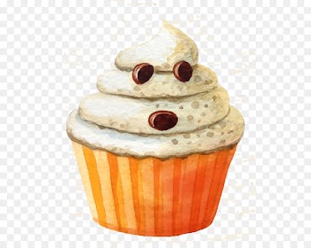 Cupcake Halloween cake Watercolor painting - Halloween Cake 