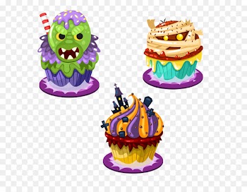 Cupcake Halloween Clip art - Halloween cream cake 