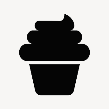 Cupcake icon collage element vector | Free Vector Illustration - rawpixel