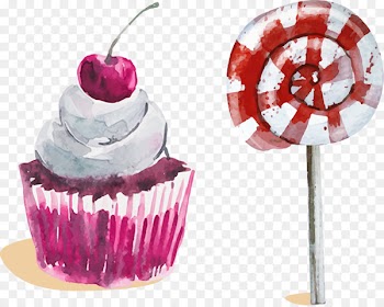 Cupcake Lollipop The SweetSpot Bakehouse Painting - Watercolor cupcake lollipop 