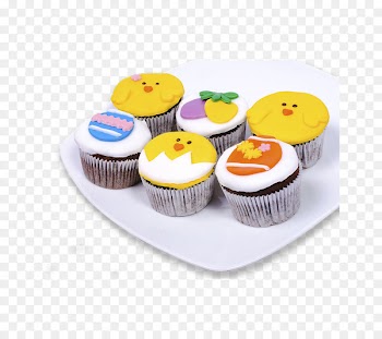 Cupcake Muffin Frosting & Icing Torte Petit four - easter chicks 