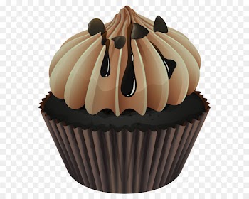 Cupcake Muffin Icing Chocolate Clip art - Black chocolate cake 