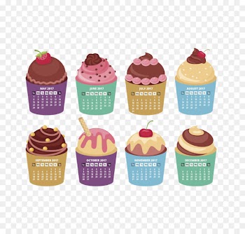 Cupcake Muffin Madeleine Calendar Euclidean vector - Vector calendar cake 