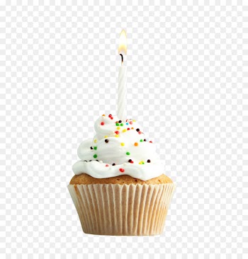 Cupcake Muffin Tart Torte Birthday cake - Cake with candles 