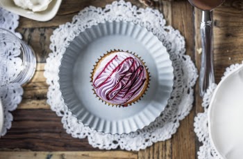 Cupcake On White Paper Plate