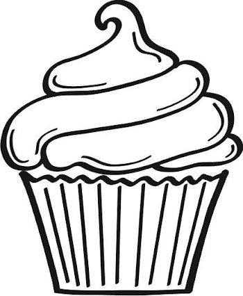 Cupcake | Paige's 10th Birthday | Cupcake drawing, Cupcake outline ...
