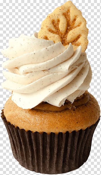 Cupcake Peanut butter cup American Muffins Buttercream Cookie dough, gluten free pumpkin cupcakes transparent background PNG clipart
