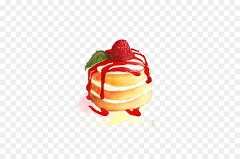 Cupcake Sponge cake Painting Illustration - Strawberry jam cake 