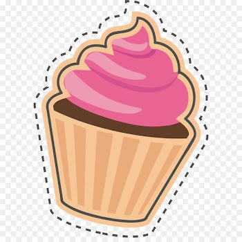 Cupcake Sticker Birthday cake - Cake sticker 