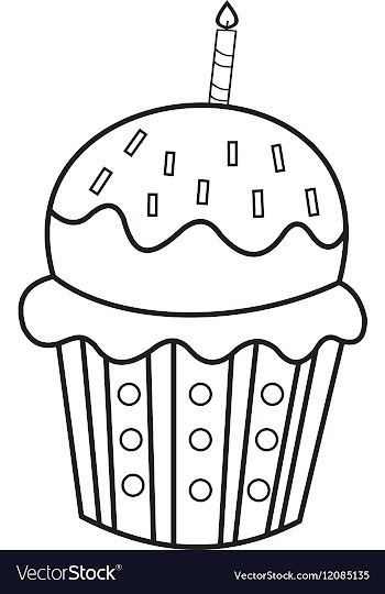 Cupcake vector image