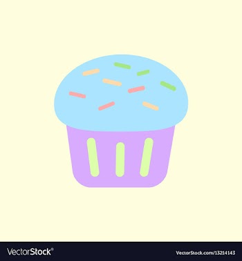 Cupcake vector image
