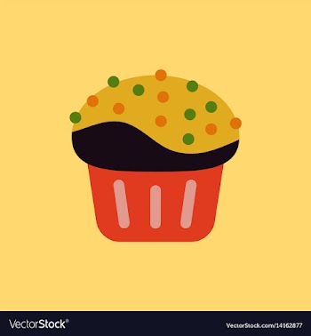 Cupcake vector image