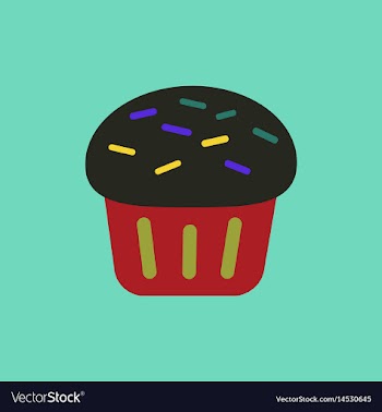Cupcake vector image