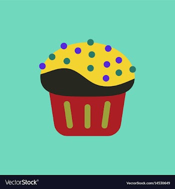 Cupcake vector image