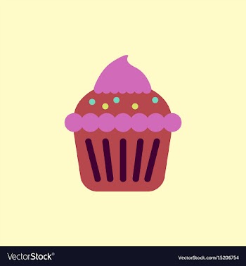 Cupcake vector image