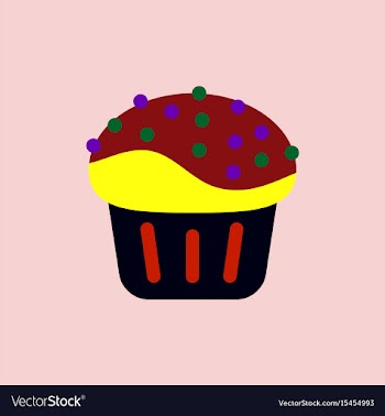 Cupcake vector image