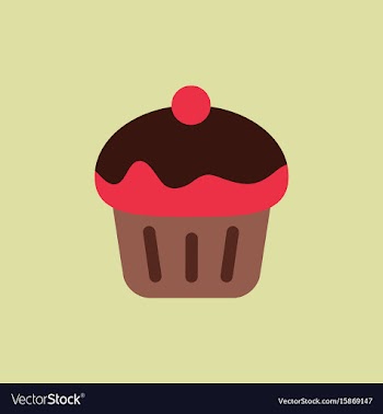 Cupcake vector image