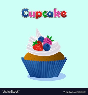 cupcake with berries