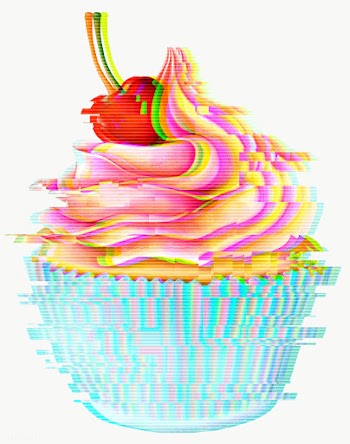 Cupcake with glitch effect sticker overlay | Free  transparent png - 2359203