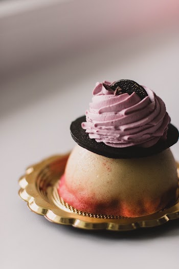 Cupcake With Strawberry Ice Cream Topping