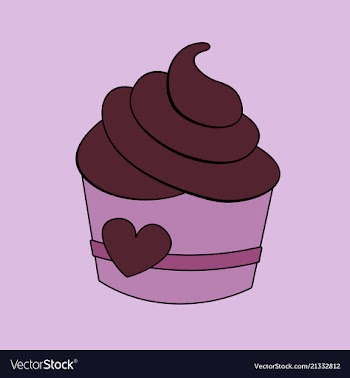 Cupcake with sweet cream and bright colorful vector image