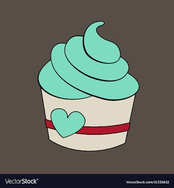 Cupcake with sweet cream and bright colorful vector image