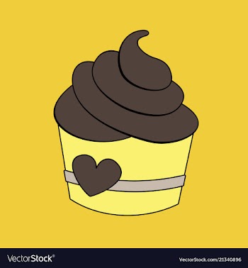 Cupcake with sweet cream and bright colorful vector image