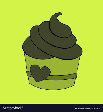 Cupcake with sweet cream and bright colorful vector image
