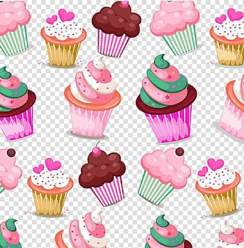 Cupcakes background, Cupcake Birthday cake Muffin Bakery Cream, Marshmallow cake material transparent background PNG clipart