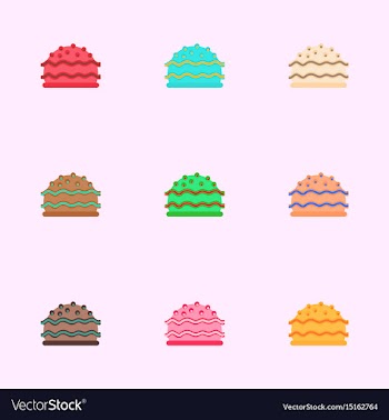 Cupcakes set vector image