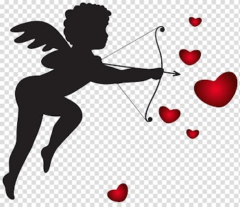 Cupid and hearts illustration, Valentine's Day , Cupid with Bow and Hearts Imag transparent background PNG clipart