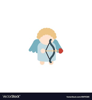 cupid angel creative icon from valentines day